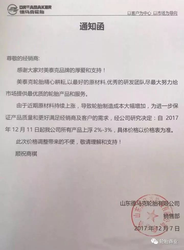 轮胎涨价一锅端,场面已失控(附最新轮胎涨价通知)